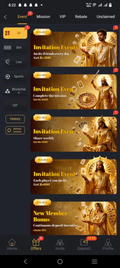 Download V44 Bet Game